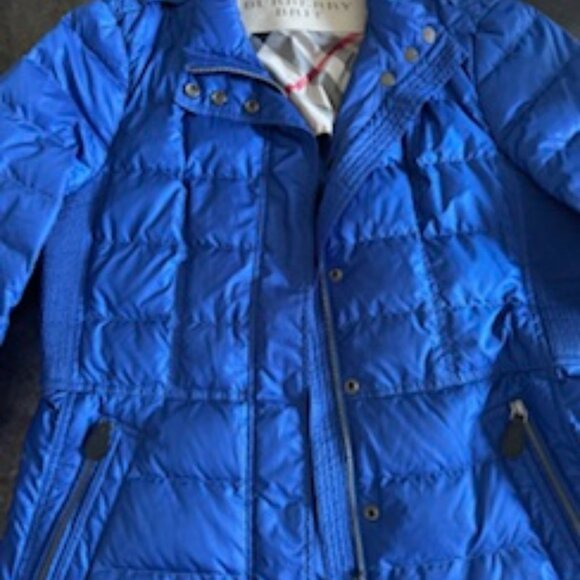 BURBERRY BRIT DALESBURY Blue Quilted Down Puffer Jacket size XL - Picture 12 of 13